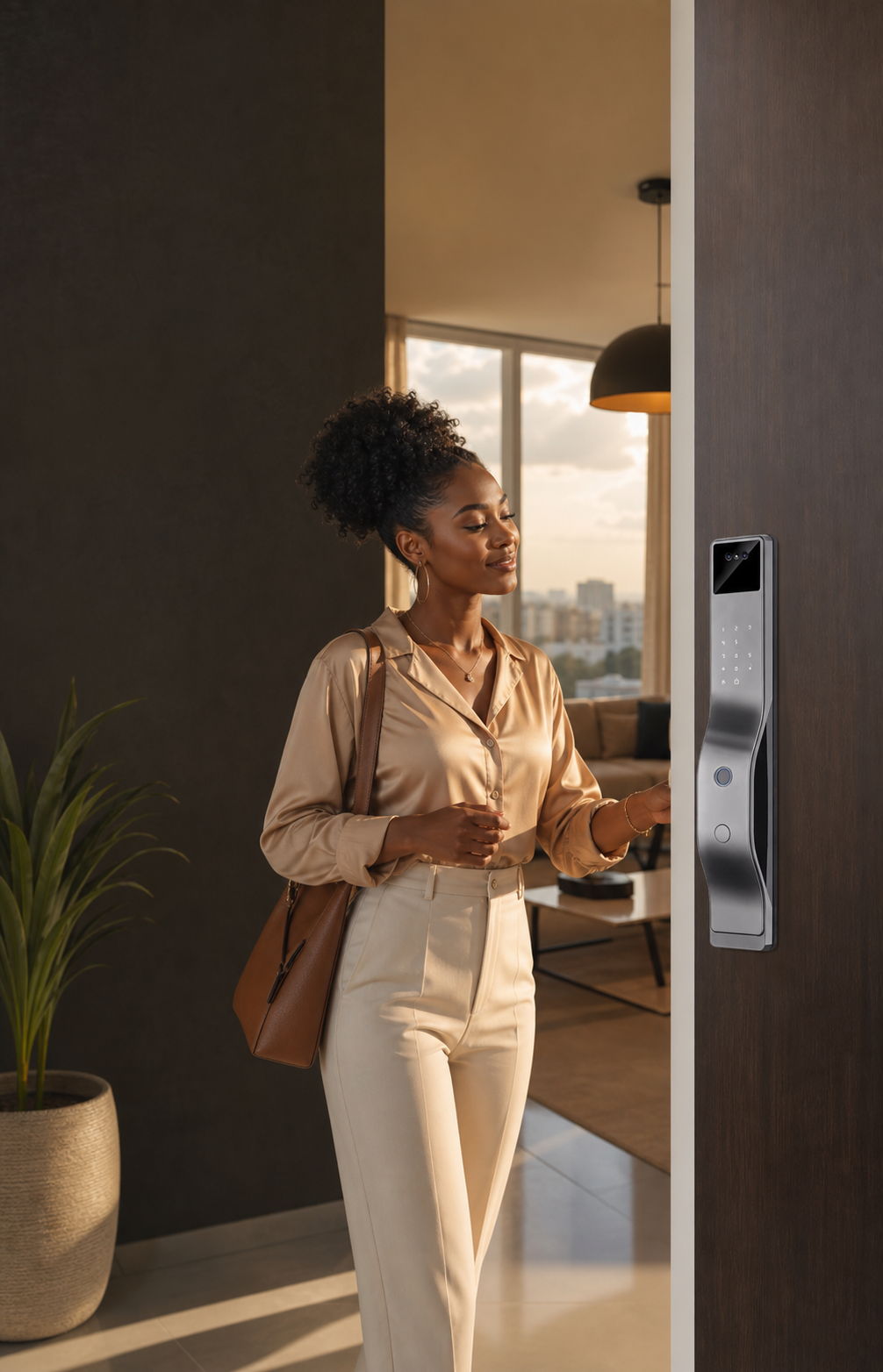 Illustrative AROVENIQ smart-access scene in Ghana