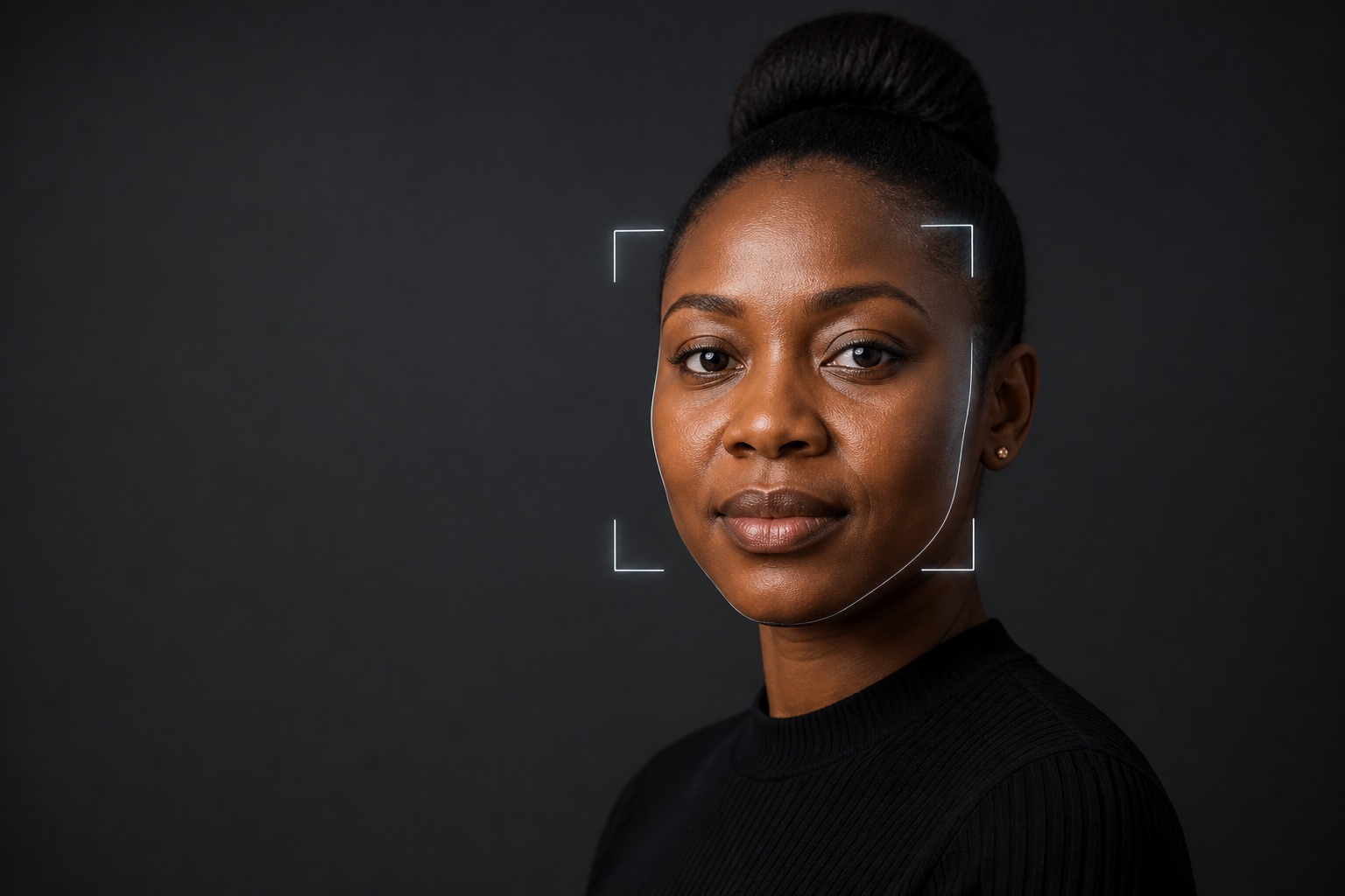 Conceptual face recognition illustration