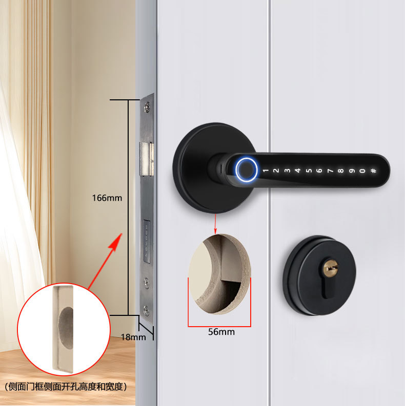 Supplier door-edge and circular-opening reference diagram