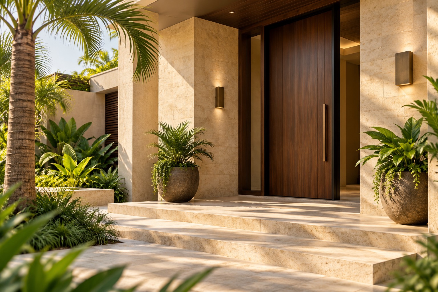 Residential entrance · illustrative scene